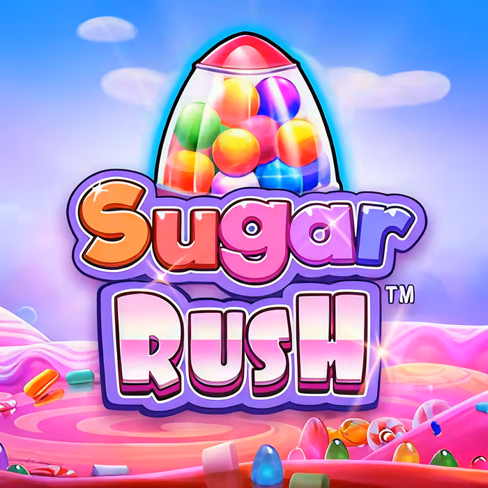 Sugar Rush sweet-themed slot with cluster pays and bonus rounds